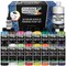16-Color Ready-to-Pour Acrylic Pouring Paint Set, with Silicone Oil & Gloss Medium, 8oz Bottles, Pour Paint Supplies for Canvas & Crafts